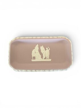 Wedgwood Jasperware Trinket Dish. Wedgwood Lilac Jasperware Tray.
